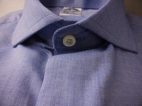 Camisa de vestir egipcia de algodón de lujo Brooks Brothers Regent calce ajustado de lujo $185 ~ nueva - Imagen 14 de 67