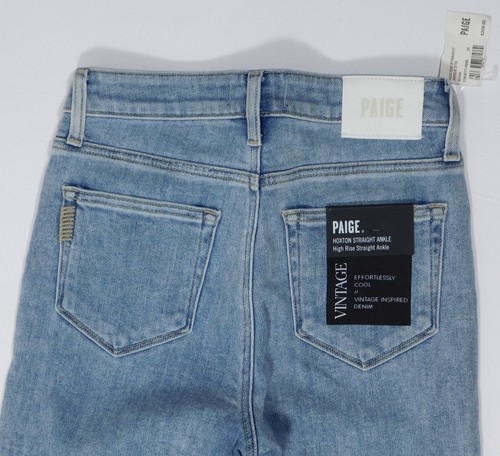 PAIGE NWT Women's Light Wash 5-Pocket Hoxton Straight Ankle Jean Sz 25 ($209) - Picture 7 of 10