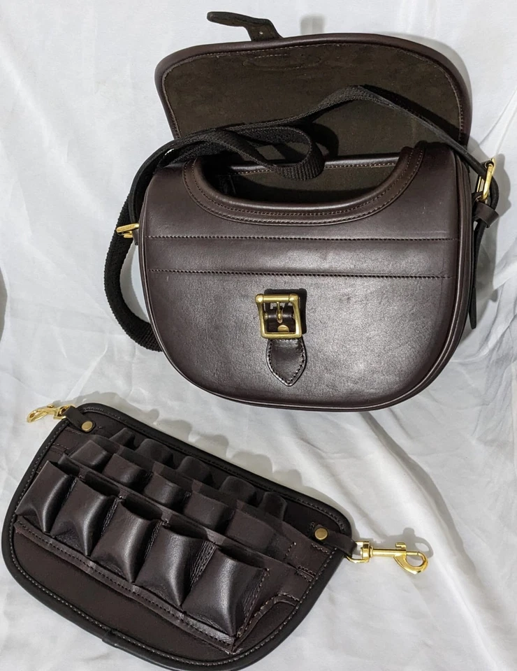 Bolsa de cartucho de cuero de primera calidad con clip antiguo extraíble a juego - Imagen 4 de 4