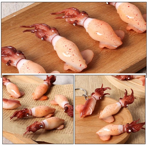 4 Pcs Simulation Squid Realistic Figurines Lifelike Animal Model - Picture 11 of 12