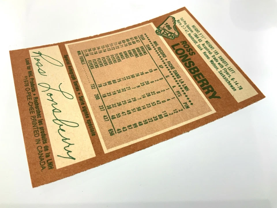 1978-79 Ross Lonsberry 186 OPC Pittsburgh Penguins O-Pee-Chee Hockey Card 0175M - Image 3 of 4