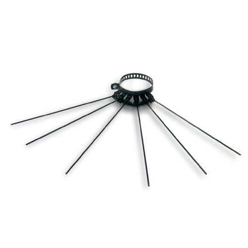 Stendibiancheria a raggiera Ø 8/13 cm nero per tubo tubi di stufa stufe - Foto 1 di 4