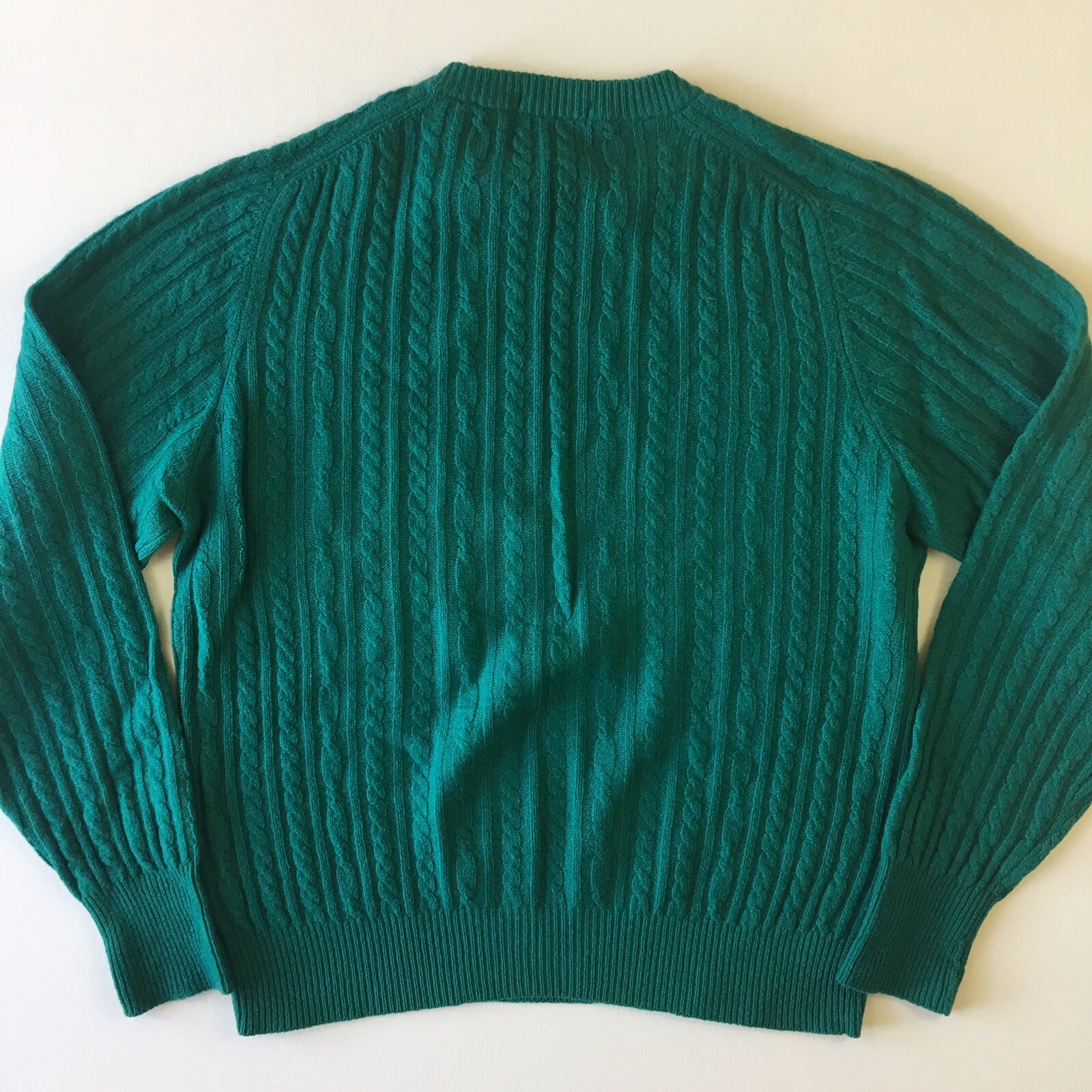 Lord & Taylor Lambswool Collection Green Cableknit XL Men's Pullover Sweater A02 Lord & Taylor Lambswool Collection Green Cableknit XL Men's Pullover Sweater A02