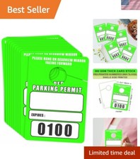Parking Permit Hang Tags Blank Temporary Pass Pack of 100 Car Vehicle Parking...