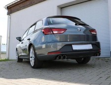 FOX Duplex Sportauspuff Seat Leon 5F ST mit starrer Hinterachse je 2x90mm schräg