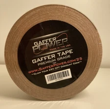 GAFFER POWER MADE IN THE USA PREMIUM GRADE GAFFER TAPE - COLOR TAN - SEALED ROLL