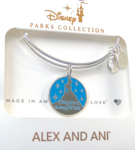 Cinderella Believe in Every Wish Disney Park Alex & Ani Bracelet Elegant SIlver - Picture 3 of 8