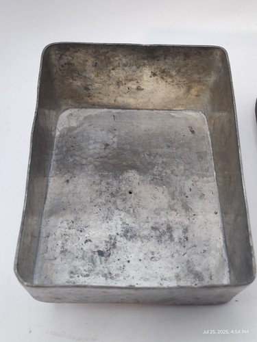 My Lady English Hand Hammered Pewter Butter Dish - Picture 8 of 14