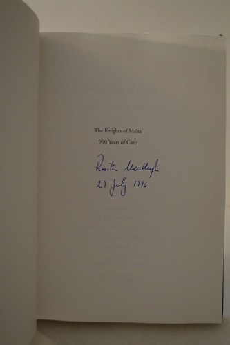 Knights of Malta 900 Years of Care Rosita McHugh HC Signed - Imagen 2 de 2