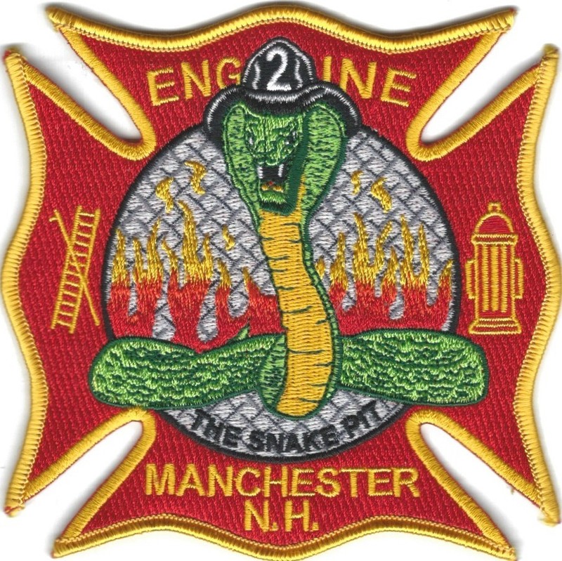 NEW HAMPSHIRE - Manchester Fire Department Engine 2 patch - The Snake Pit