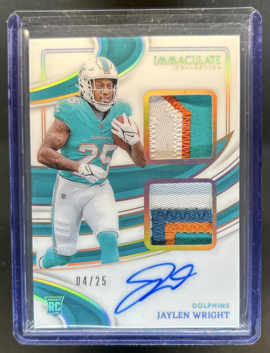Jaylen Wright Panini Immaculate Collection Immaculate Signature Patches Rookie #ISPRJWT Gold