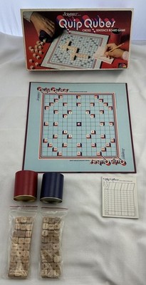 1981 Quip Qubes Scrabble Game by Selchow & Righter Complete Great Cond FREE SHIP