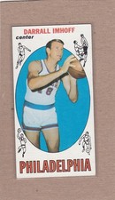 1969-70 TOPPS BASKETBALL DARRALL IMHOFF ROOKIE #4 76ERS EX/EX+ *A40355