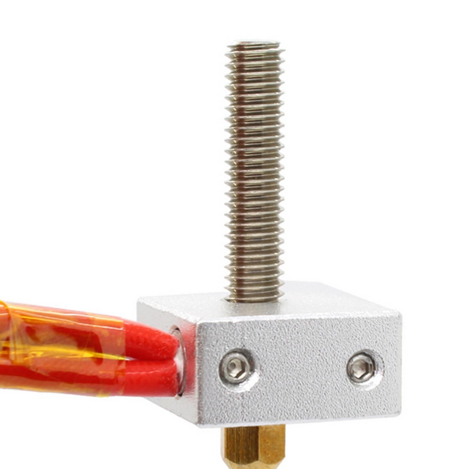 3D Printer 1.75mm to 0.4mm MK8 Nozzle Heating Block Thermistor Throat Tube Set