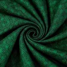 Bottle Green Paisley Jacquard Brocade Fabric Polyester Satin Weave by the yard