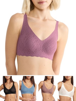 Sloggi ZERO Feel Bliss Soft Bra Non Wired Soft Cup Seamless Underwear Lingerie
