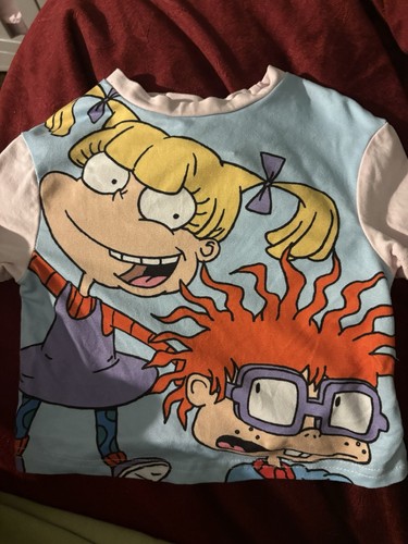Rugrats Short Sleeve Multicolor Shirt Angelica & Chuckie Cartoon Graphic