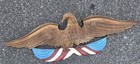 Patriotic Eagle metal Wall Plaque Carved Raised Relief Painted Stars Stripes — photo 1