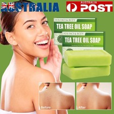 1-5PCS Tea Tree Oil Soap Bar Natural Foot & Body Soaps Gentle Exfoliating Bar AU