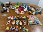 Vtg Lot of Playmobil  Furniture Figures Accessories Bath Kitchen Livingroom