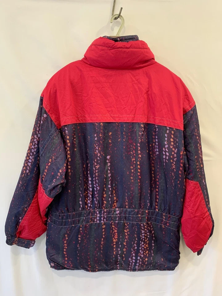 Vtg Colmar x Mizuno Techno Logic Ski Jacket 90s Red Blue Graphic Retro XL #118 - Image 2 of 4