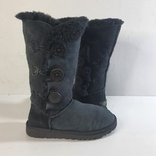 UGG Boots Triplet Classic Bailey Button Suede Wool Tall boots Size UK 4.5 US 6