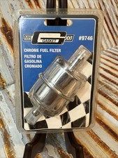 Mr Gasket 9746 Chrome Plated Canister Fuel Filter New in Sealed Package