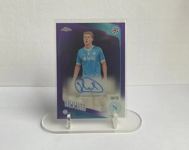 2023-24 Topps Chrome UEFA Club Competitions - Rasmus Hojlund Auto/75 SSC Neapel