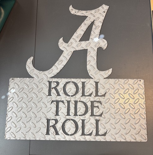 Alabama Roll Tide Laser Cut Decor Football Sports Man Cave Decor - Picture 1 of 2