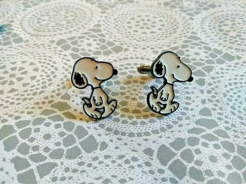 Snoopy Tie Clip Clasp Bar Cufflinks - Picture 12 of 14