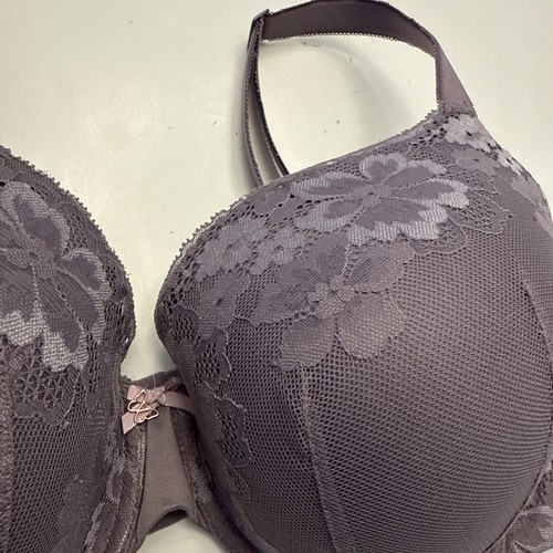 Body by Victoria's Secret Lined Perfect Coverage Bra Lace 44C Purple Underwire - Picture 2 of 13