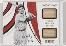 2019 Panini Immaculate Legends Dual Materials /49 Bobby Doerr #LDM-BD HOF
