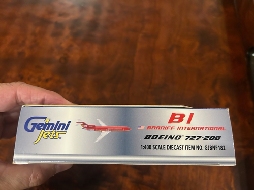 GEMINI JETS BRANIFF INTERNATIONAL RED BOEING 727-200 1/400 DIE CAST GJBNF182 - Picture 6 of 13