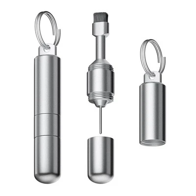 SIM Card Tray Removal Tool with Cleaning Brush, 2 in 1 EDC Portable Keychain