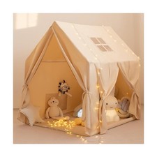 Kids Play Tent,Large Indoor Play House with Star Lights,Flags and T... Fast Ship