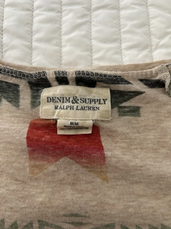 Camisa Denim & Supply Ralph Lauren Estampado Suroeste Flecos Rara Talla M Foto 4 de 4