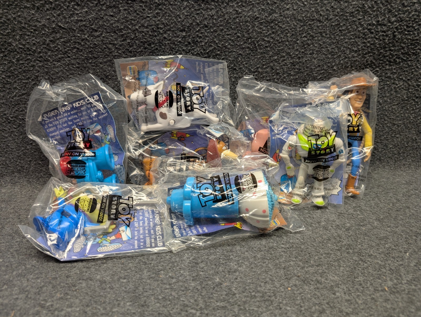 Burger King  TOY STORY  on video kids meal toys set of 8