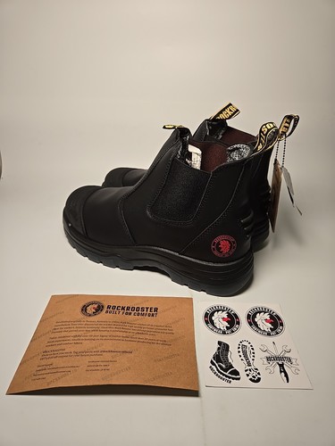 ROCKROOSTER Gammon Steel Toe Chelsea Leather Work Boots Men’s Size 13 AK227 - Picture 2 of 5