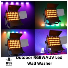 4pc Outdoor RGBWA UV 6in1 24X18W LED PAR Light IP65 DMX Wash Light barndoor