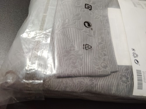 Cortinas Ikea 57" x 98" GRIS 2 Tonos Jacquard Poliéster Pesado Blekviva Nuevo en Paquete - Imagen 7 de 9