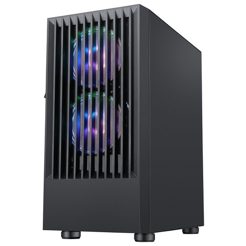CiT Slammer Micro-ATX ARGB Black PC Gaming Case 3x ARGB Fans CIT-SLAMMER - 第 2/13 張圖片