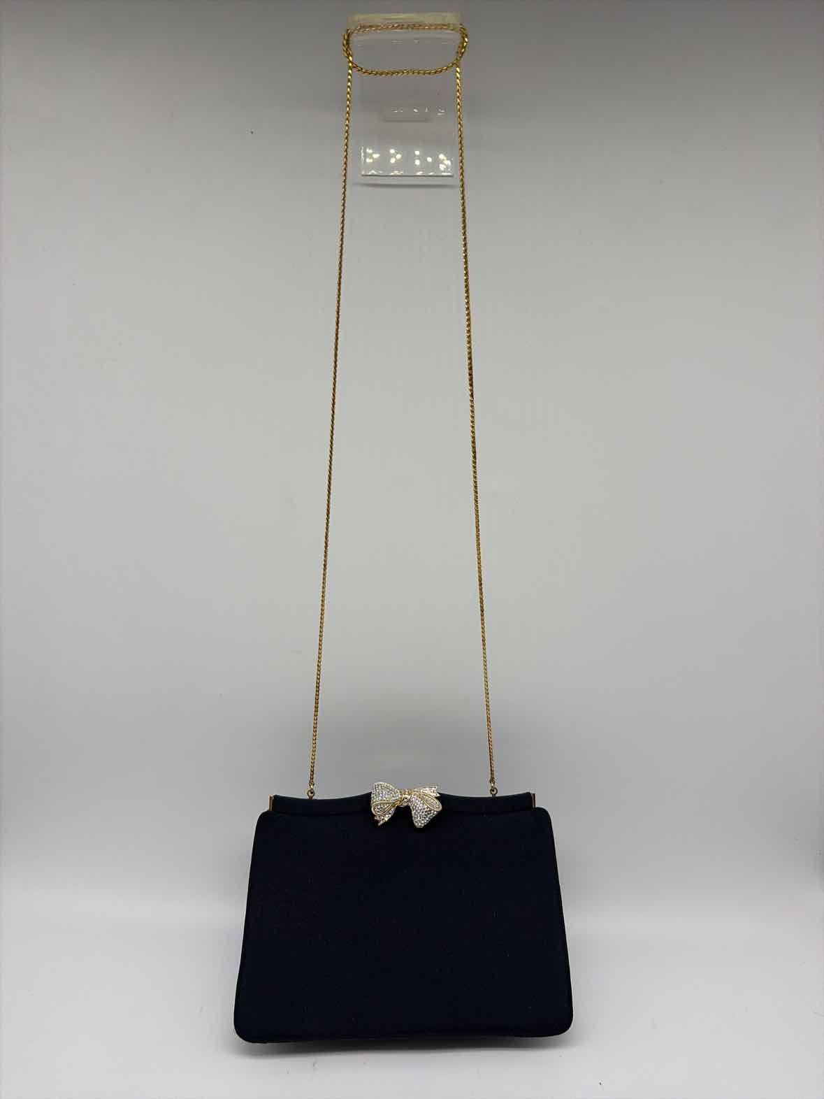 Pre-Owned Judith Leiber Navy Rhinestone Bow Crossbody
