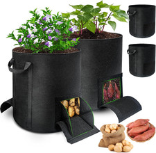 Bolsas de Cultivo para Papas de 15 Galones con Ventana Paquete de 4 Pzas