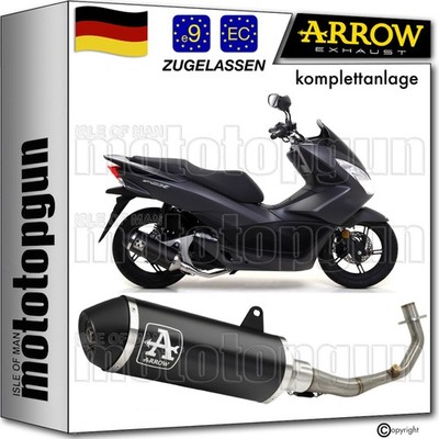 ARROW KOMPLETTANLAGE OP URBAN ALUMINIUM SCHWARZ HONDA PCX 125 2016 16