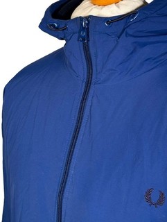 Fred Perry Hooded & Padded Brentham Winter Jacket Mens XXL (2XL) Medieval Blue