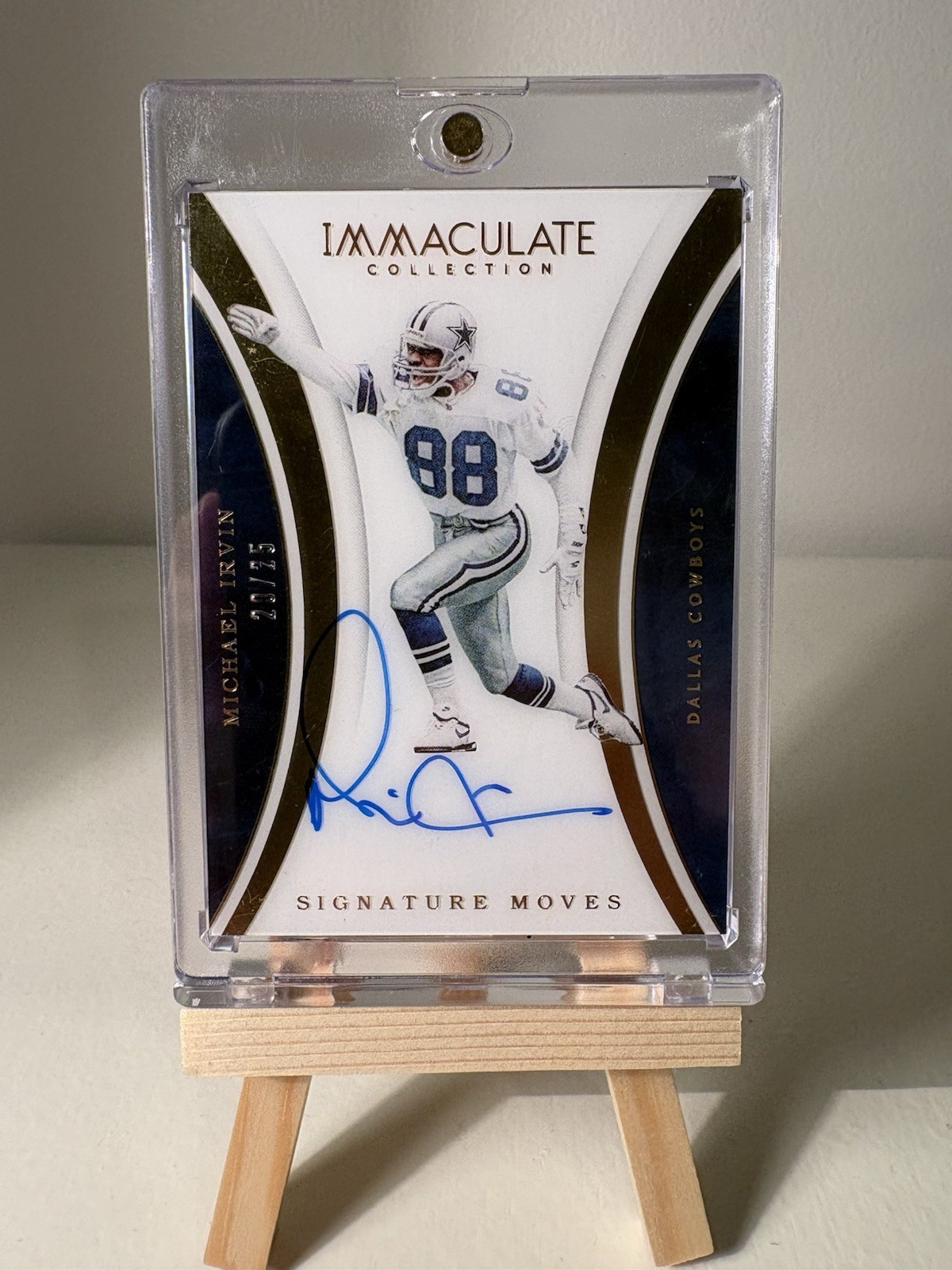 2016 Panini Immaculate Collection Michael Irvin Signature Moves Auto /25 view 3