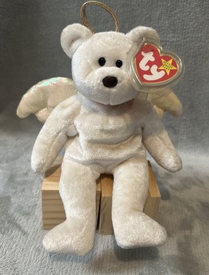 Ty Beanie Babies Halo the Angel Bear With Brown Nose 783719841934