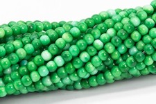 2MM Green Rain Flower Jade Beads Grade AAA Rondelle Loose Beads 15"