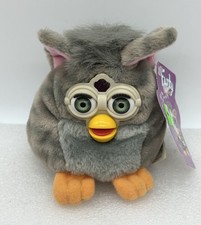 Vintage Furby Buddies  Done Sleep  Gray With Tag Tiger 1999