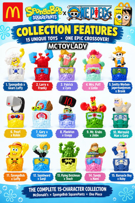 2026 McDonald's Happy Meal SpongeBob x One Piece Singles or Sets! Shipping Now!